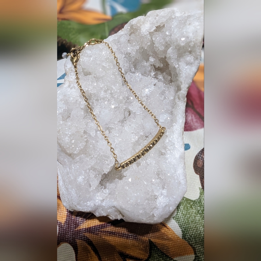 Lucky Brand dainty brass chain bracelet
